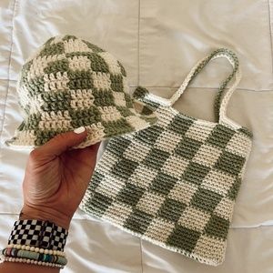 Crochet Bucket Hat and Matching Purse (handmade by me!)